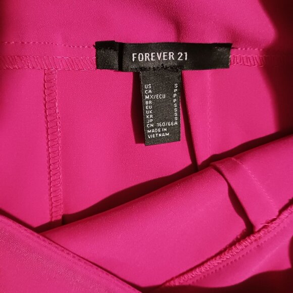 NEW Vibrant Pink Maxi Pencil Skirt with Back Zippered Slit Size S - Picture 9 of 14